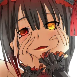 😍 Anime, Fille, Mignon, Manga, Date A Live, Tohka Yatogami whatsapp sticker