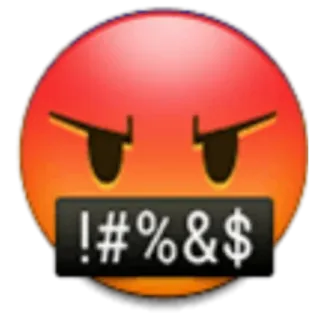 🤬 !#%&$ angry, emoji, censored, expression telegram sticker