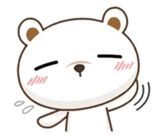 😅 oso, dibujos animados, lindo, kawaii, emoji, animal telegram sticker
