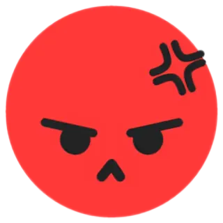 😡 zangado, emoji, vermelho, rosto, frustrado whatsapp sticker