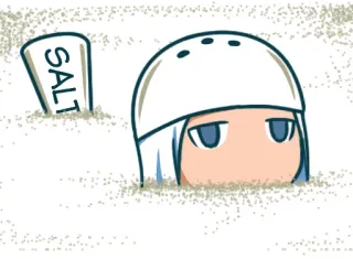 😑 SALT Sel, Salé, Anime, Dessin animé, Mème whatsapp sticker
