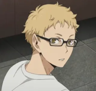 ✨ Kei Tsukishima Haikyuu!! anime, haikyuu, kei tsukishima, tsukishima, blonde, glasses telegram sticker