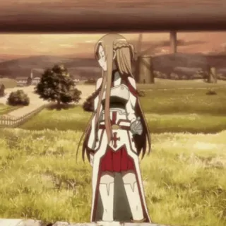 🧡 Asuna Yuuki Sword Art Online アニメ, ソードアート・オンライン, アスナ, ユウキ, キャラクター telegram sticker