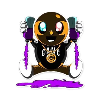 ☂ GANG 갱, 만화, 페인트, 캐릭터, 그래피티 telegram sticker