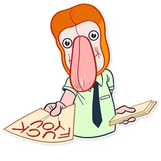 👔 F*CK Hoạt hình, Xúc phạm, Lăng mạ, Thô lỗ whatsapp sticker