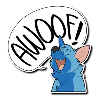 🐕 AWOOF! anjing, hewan, guk, menggonggong, lucu, hewan peliharaan telegram sticker