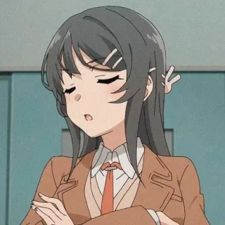 🐼 Mai Sakurajima Rascal Does Not Dream of Bunny Girl Senpai Anime, Garota, Uniforme escolar, Bonita, Sakurajima Mai telegram sticker