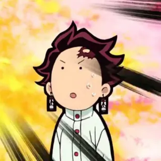 🧧 Tanjiro Kamado Demon Slayer Аниме, Манга, Клинок, рассекающий демонов, Тандзиро, смешной telegram sticker