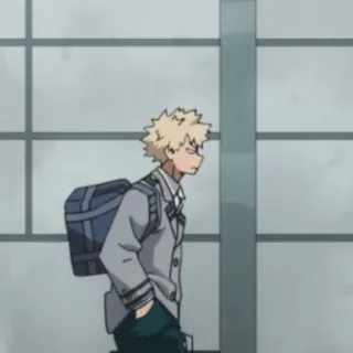 🍺 Bakugo Katsuki My Hero Academia Anime, Manga, Pelajar, Seragam sekolah, Pahlawan, Karakter telegram sticker