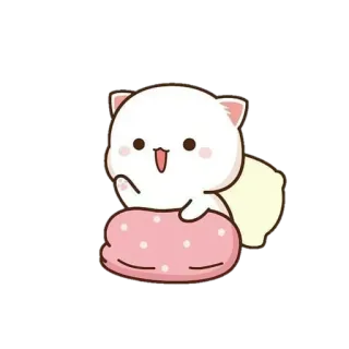 👋 고양이, 귀여운, 카와이, 동물, 스티커, 만화 telegram sticker