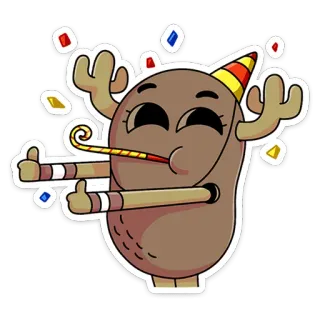 🎉 Dessin animé, Fête, Soirée, Animation, Confettis, Festif telegram sticker