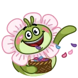 🥳 ดอกไม้, การ์ตูน, น่ารัก, ตัวละคร, พืช, ตลก telegram sticker