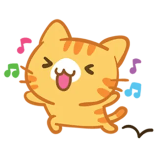 😆 猫, かわいい, 漫画, 動物, 幸せ, ステッカー telegram sticker