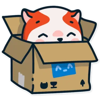 😸 кот, коробка, животное, милый, котёнок telegram sticker