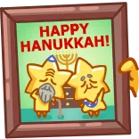 ✡️ HAPPY HANUKKAH! Chanukka, Jüdischer Feiertag, Feier, Sterne, Fröhlich telegram sticker