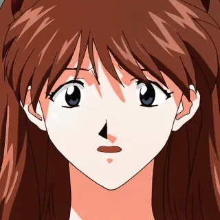 😧 Asuka Langley Soryu Neon Genesis Evangelion anime, girl, character, evangelion, asuka telegram sticker
