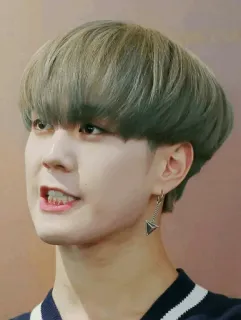 😑 orang, pria, gaya rambut, anting, potret telegram sticker