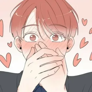 😍 love, heart, anime, cartoon, blush telegram sticker