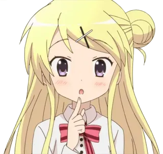 🤔 Anime, Ragazza, Personaggio, Carina, Bionda, Scolara telegram sticker