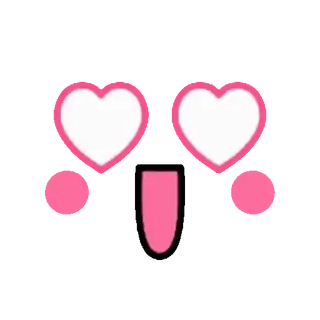 😊 kawaii, mignon, emoji, yeux coeur, expression, amour, joyeux telegram sticker