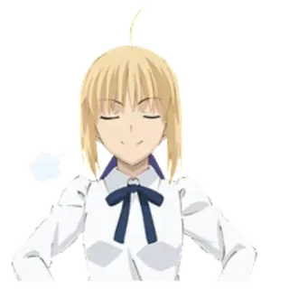 😌 Saber Fate/stay night anime, character, saber, fate, female, blonde whatsapp sticker