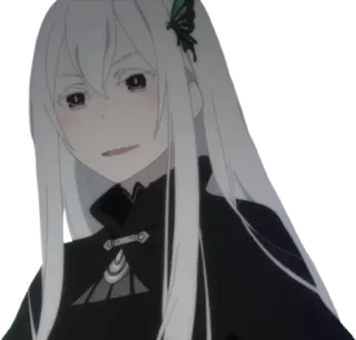 😃 Echidna Re:Zero Anime, Mädchen, Hexe, weißes Haar whatsapp sticker