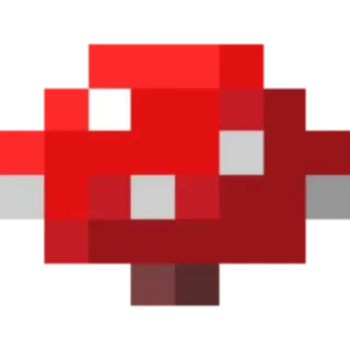 🍄 mushroom, red, white, pixel, gaming, food telegram sticker