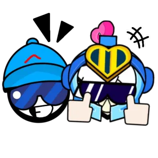 🍻 中指, 冒犯, 粗鲁, 卡通, 角色, 手势 telegram sticker