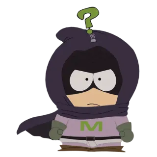 ❔ Mysterion South Park cartoon, character, superhero, animated telegram sticker