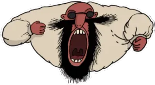 👺 kartun, marah, berteriak, kumis, pemarah whatsapp sticker