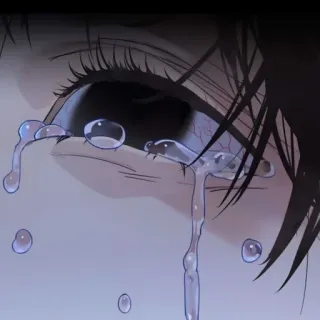 ⛓ Auge, Tränen, weinen, traurig, Anime telegram sticker