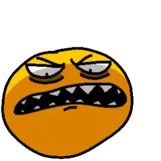 😬 bravo, irritado, desenho, rosto, emoji, expressão telegram sticker