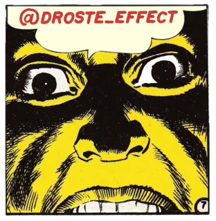 ☹️ @DROSTE_EFFECT Comic, Wütend, Gesicht, Augen, Kunst, Illustration telegram sticker