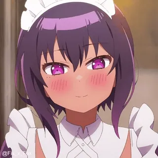 😏 @FIL_X_TRA anime, cartoon, girl, maid telegram sticker
