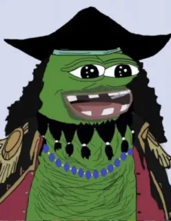 😃 Pepe der Frosch, Cartoon, Pirat, Meme telegram sticker