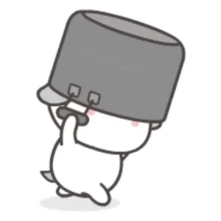 🍼 cartoon, bucket, middle finger, insult, gesture whatsapp sticker