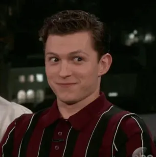 😏 Tom Holland actor, celebrity, funny, face, expression telegram sticker
