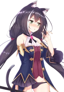 🙄 anime, cat girl, neko, cute, kawaii, manga telegram sticker