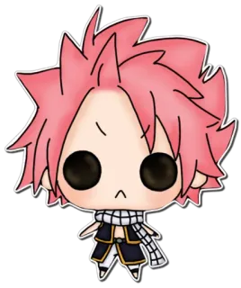 😶 Natsu Dragneel Fairy Tail anime, manga, cartoon, natsu dragneel, fairy tail, sticker telegram sticker