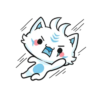 🙅‍♂️ 고양이, 만화, 귀여운, 화난, 애니메이션, 귀여운 telegram sticker