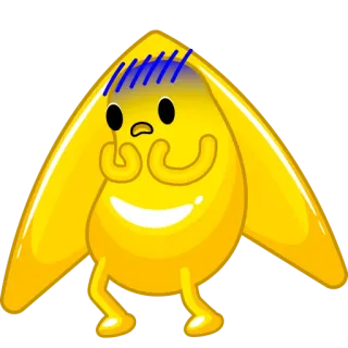😧 cartoon, character, offensive gesture telegram sticker