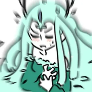 😳 Anime, Cartone animato, Arte digitale, Personaggio, Illustrazione telegram sticker