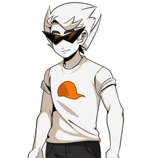 🙂 Dirk Strider Homestuck Dirk Strider, Homestuck, Komiks internetowy, Postać, Okulary telegram sticker