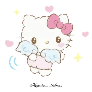 🐱 Hello Kitty schattig, kawaii, engel, hello kitty, sanrio telegram sticker