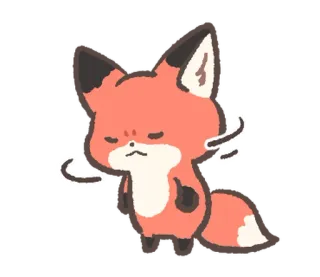 ❌ キツネ, 動物, 中指, 失礼, 不快 telegram sticker