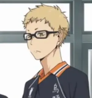 ✨ Kei Tsukishima Haikyuu!! anime, haikyuu, kei tsukishima, tsukishima, volleyball telegram sticker
