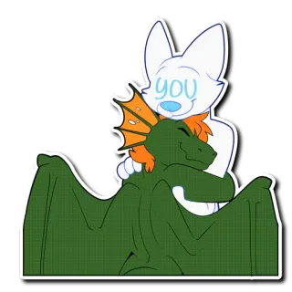 🤗 YOU Desenho animado, Animal, Fantasia, Dragão, Fofo telegram sticker