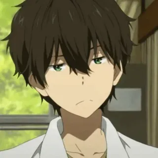 🖤 Houtarou Oreki Hyouka Anime, Personnage, Houtarou Oreki, Hyouka, École, Animation, Art, Portrait telegram sticker