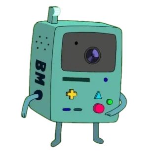 📷 BMO Adventure Time Cartoon, BMO, Adventure Time, Roboter, Figur telegram sticker