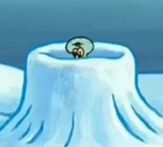 ➰ Squidward SpongeBob SquarePants Squidward, SpongeBob SquarePants, cartoon, ice, funny telegram sticker